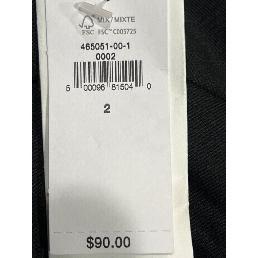 NWT BANANA REPUBLIC Mid Rise Straight Fit Trouser Pants Sz 2 Black #465051 - Picture 6 of 7